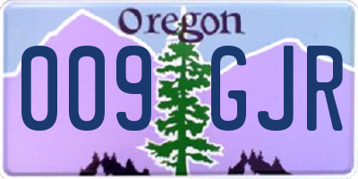 OR license plate 009GJR