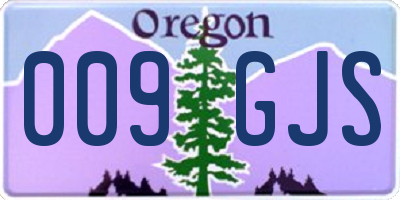 OR license plate 009GJS