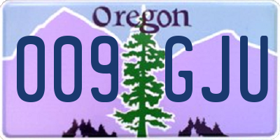 OR license plate 009GJU
