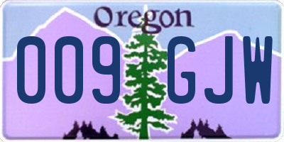 OR license plate 009GJW