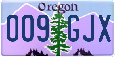 OR license plate 009GJX