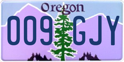 OR license plate 009GJY