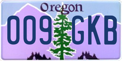 OR license plate 009GKB