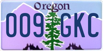 OR license plate 009GKC