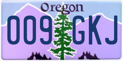 OR license plate 009GKJ