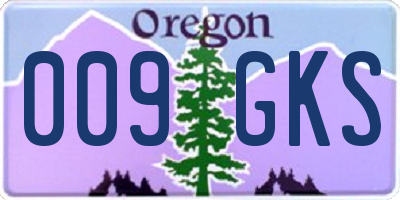 OR license plate 009GKS