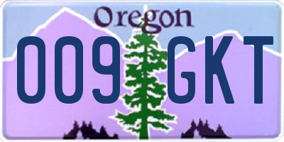 OR license plate 009GKT