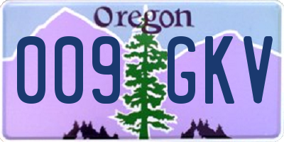 OR license plate 009GKV