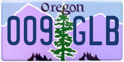 OR license plate 009GLB