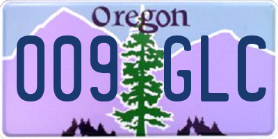 OR license plate 009GLC