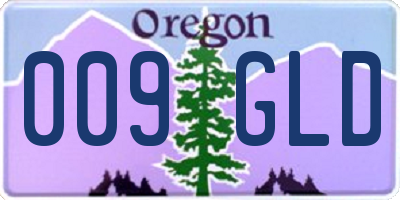 OR license plate 009GLD
