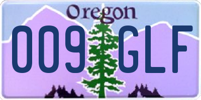 OR license plate 009GLF