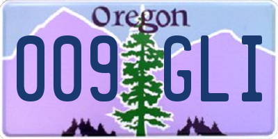 OR license plate 009GLI