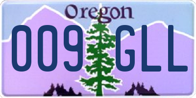 OR license plate 009GLL