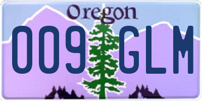 OR license plate 009GLM