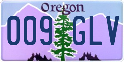 OR license plate 009GLV