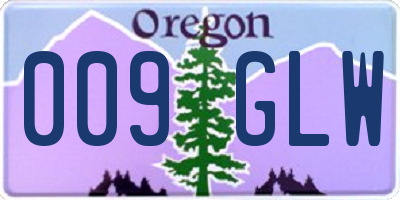 OR license plate 009GLW