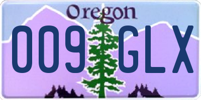 OR license plate 009GLX
