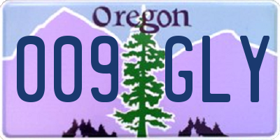 OR license plate 009GLY
