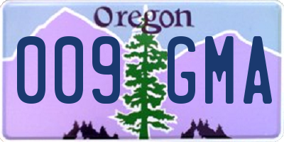 OR license plate 009GMA