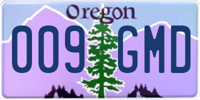 OR license plate 009GMD