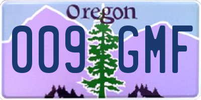 OR license plate 009GMF