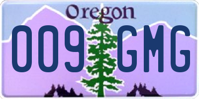 OR license plate 009GMG