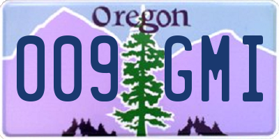 OR license plate 009GMI