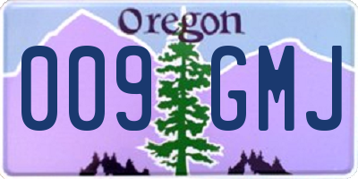 OR license plate 009GMJ
