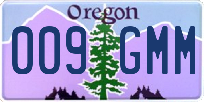 OR license plate 009GMM