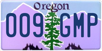 OR license plate 009GMP
