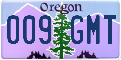 OR license plate 009GMT