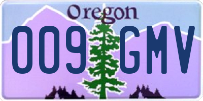 OR license plate 009GMV