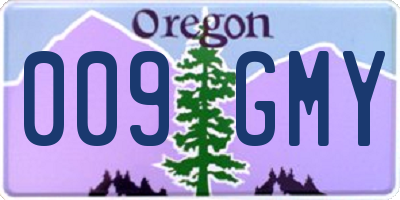 OR license plate 009GMY