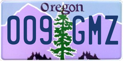 OR license plate 009GMZ