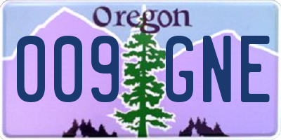 OR license plate 009GNE