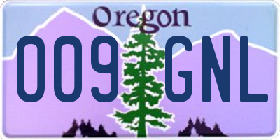 OR license plate 009GNL
