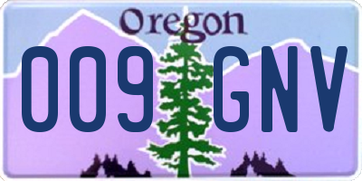 OR license plate 009GNV