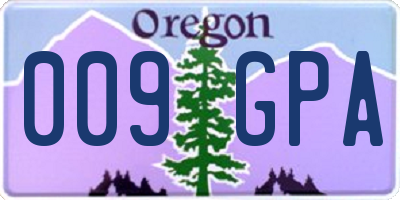 OR license plate 009GPA