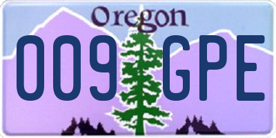 OR license plate 009GPE