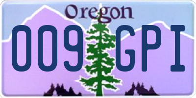 OR license plate 009GPI