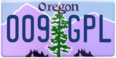 OR license plate 009GPL