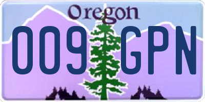 OR license plate 009GPN