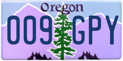 OR license plate 009GPY