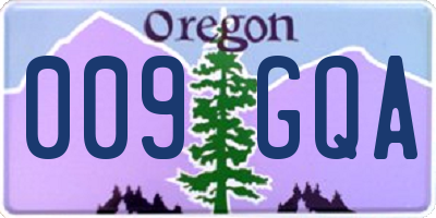 OR license plate 009GQA