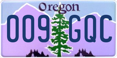 OR license plate 009GQC