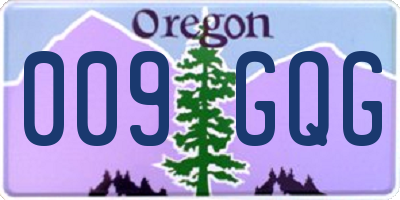 OR license plate 009GQG