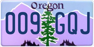 OR license plate 009GQJ
