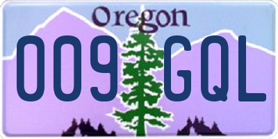 OR license plate 009GQL