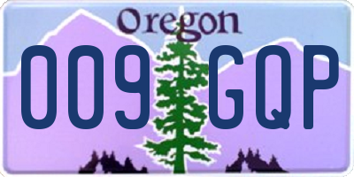 OR license plate 009GQP